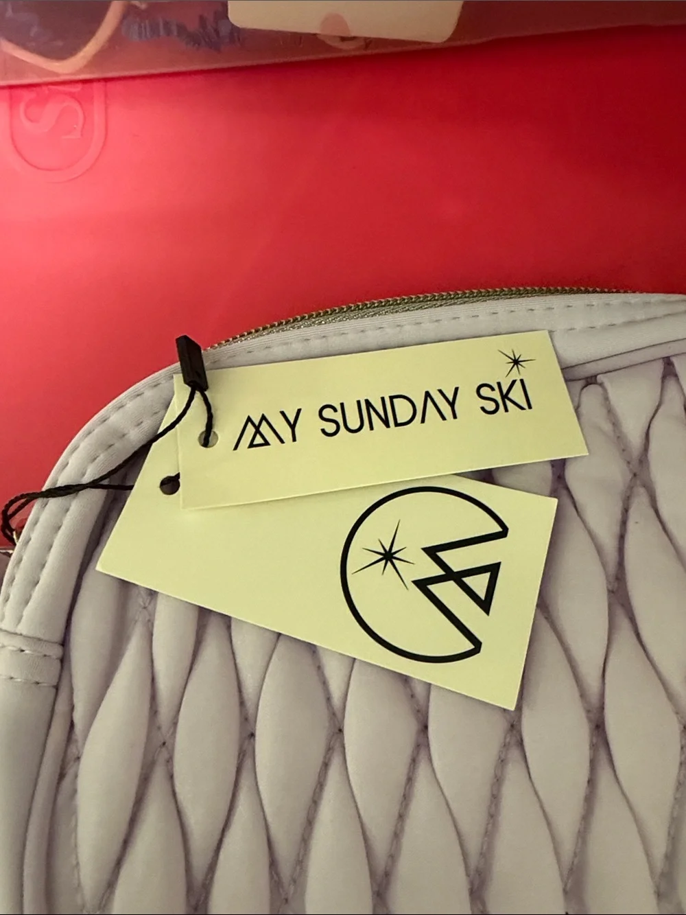 Sunday ski Quilted Lavender Crossbody Belt Bag